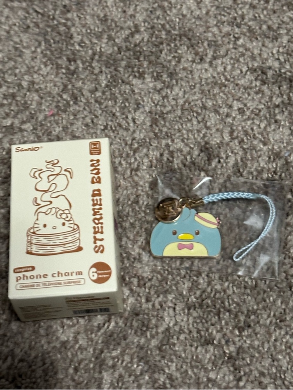 Sanrio Steamed Bun Phone Charm - Tuxedo Sam
